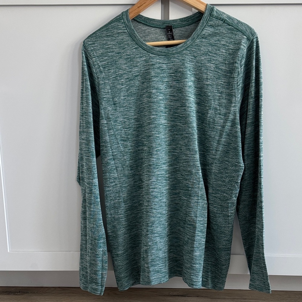 lululemon athletica Teal Heather Long Sleeve Shirt